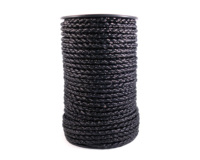 Cordon en cuir tressé noir pour la fabrication de bijoux : cordons bolo pour colliers, bracelets, boucles d'oreilles et bagues