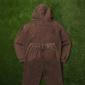 Conjunto de Sudadera Oversize Lavada Personalizada y Pantalones Anchos de Felpa para Mujer, Chándal de Algodón Estilo Urbano OEM ODM - Product Image 5