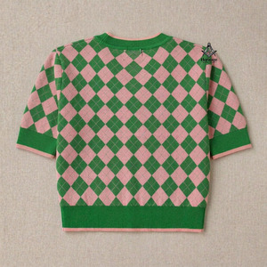 HMR Alpha |   Kapa |   Broderie Alpha Soror, vêtements en tricot personnalisés, rose vert, cardigan en tricot brodé pour femmes, vêtements de sororité - Product Image 5