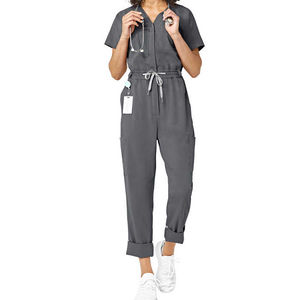 Conjunto de Uniformes Médicos Elásticos y Transpirables para Mujer, Pantalones Deportivos de Enfermería, Mono Quirúrgico de Spandex para Hospital - Product Image 3