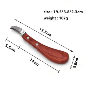 Cuchillo para Pezuñas Moderno y Sencillo de Acero Inoxidable, Herramienta para Pezuñas de Caballo, Cuchillo para Pezuñas con Anillo, Suministros para Establos, Productos para el Cuidado de Caballos - Product Image 3