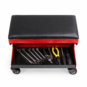 Padded Mechanic Seat with Under-Seat Tool Tray, Mechanic Workshop Repair <b>Stool</b> on Swivel Casters <b>Portable</b> Durable GAPGAR021 - Product Image 1