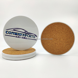 Sublimation Printed Blank Rectangle Classic Eco-Friendly Car Cup <b>Ceramic</b> <b>Coasters</b> Cork Drinks Holder Custom Paint Design Cheap - Product Image 1