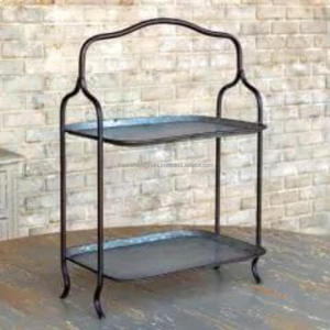 Présentoir à cupcakes et desserts aux fruits, finition antique, plateaux de service, style français, support à gâteaux à 2 niveaux pour les fêtes de Noël - Product Image 2