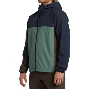 High Quality Men's <b>Waterproof</b> Windbreaker <b>Jacket</b> Breathable Color Block Outdoor Front Zip Windproof Windbreaker <b>Jacket</b> - Product Image 4