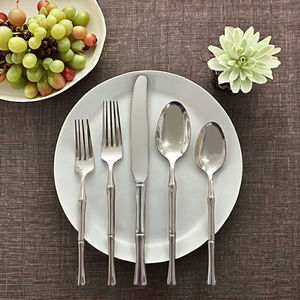 Vente flash Ensemble de couverts en acier inoxydable couleur or 5 pièces Couteau Fourchette Cuillère pour restaurant et mariage Cadeaux de vaisselle - Product Image 3