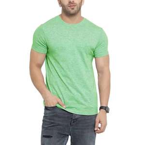 Camiseta de Alta Calidad, Algodón Peinado, Fibra de Bambú, Cuello Redondo, Corte Regular, Tallas Grandes, Barata, al por Mayor, Informal, Transpirable, Personalizada, Lisa - Product Image 3