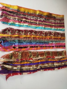 Ethnic Geometric Printed Multi color Silk Scarf Square Shape Multi-Functional Fashion for Women All Seasons - Product Image 4