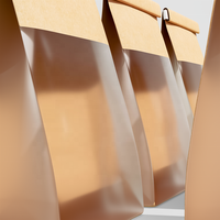 INNORHINO sacs à cravate en étain support de gâteau alimentaire en papier Kraft personnalisé impression offset longueur de la main poignée colle thermofusible de Henkel