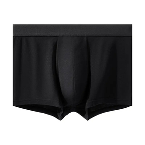 Calzoncillos bóxer cómodos para hombre al por mayor, transpirables, negros, con logotipo personalizado a rayas, ropa interior de punto, gran oferta, OEM, ropa interior masculina - Product Image 1