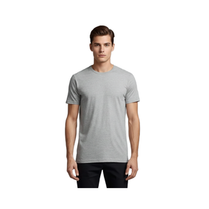 เสื้อยืดลำลองผู้ชาย ทรงปกติ ผ้าฝ้าย 95% สแปนเด็กซ์ 5% คอกลม แขนสั้น ระบายอากาศได้ดี เป็นมิตรกับสิ่งแวดล้อม แห้งเร็ว สีพื้น ไซส์ S-XL - Product Image 1