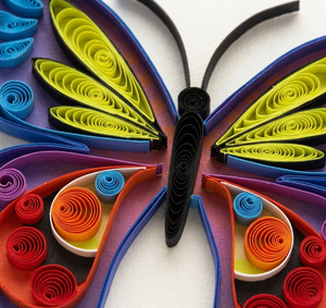 Carte de vœux artisanale en quilling, motif papillon, thème animal, avec enveloppe, pour cadeau d'art papier, vente en gros - Product Image 2