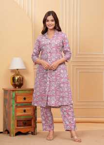 Ensemble coordonné en coton de qualité supérieure pour femmes, pour un usage décontracté, en voyage, au bureau ou au quotidien, disponible à un prix abordable - Product Image 2