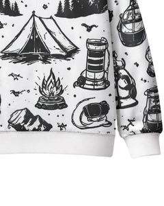 Sudadera Personalizada con Estampado 3D de Montaña Blanca y Negra para Hombre, Sudadera Informal con Cuello Redondo, Sublimación Personalizada, Top de Otoño e Invierno - Product Image 6