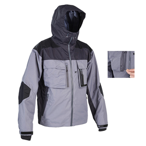 Chaqueta Impermeable de Pesca Gris UPF 50, Camisa de Pesca de Manga Larga para Hombre con Bolsillos - Product Image 1