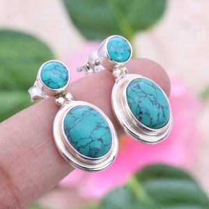 Milky <b>Opal</b> Round Stud <b>Earrings</b> 925 Sterling Silver Handmade Cute Design for Women & Children's Wedding Anniversary Gift - Product Image 4