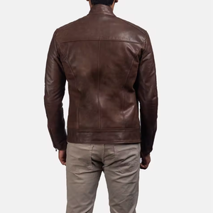 Blouson de motard en toile premium unisexe pour l'automne, style streetwear, col montant, logo frontal, respirant, séchage rapide, imperméable, coupe ajustée, fermeture éclair - Product Image 2