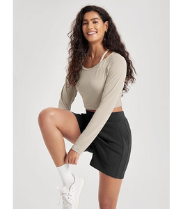 Shorts décontractés pour hommes en molleton 100 % coton, coupe classique, taille haute élastique, brodés, anti-plis, multi-poches, couleur et logo personnalisables - Product Image 2