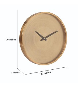 Horloge de bureau minimaliste en laiton, mouvement à quartz rétroéclairé circulaire, finition dorée, horloge décorative - Product Image 5