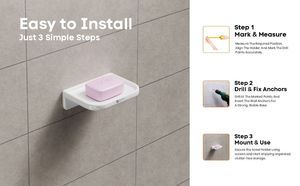 Support à Savon en Céramique Effet Marbre avec Drainage pour Salle de Bain et Douche – Offre Spéciale - Product Image 6