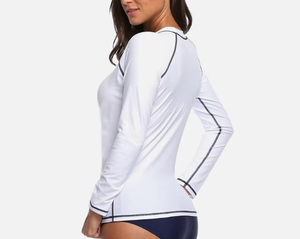 Maillot de bain anti-UV OEM Rash Guard pour homme et femme, manches longues, ajusté, respirant, professionnel, pour la natation et le surf, vêtements de sport - Product Image 5