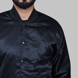 Venta al por mayor OEM moda satén bordado béisbol hombres Letterman chaqueta - Product Image 6