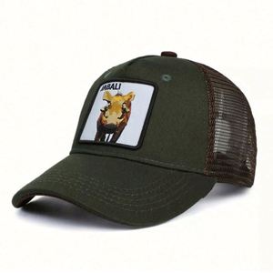 Venta al por mayor de fábrica: Gorras de béisbol tipo trucker de 5 paneles de malla con parche de animal, personalizables con imagen estilo urbano - Product Image 4