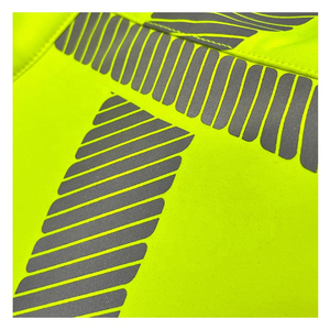 New Arrival 2026 <b>Hi</b> <b>Vis</b> Reflective Polyester Safety <b>Jacket</b> with Contrast Strips Waterproof & Anti-static for Men - Product Image 4