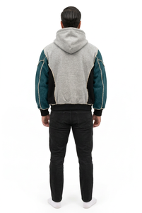 Custom Hoodie <b>Men's</b> Teal <b>Grey</b> Black <b>Fleece</b> Hooded Sweatshirt Regular Fit Casual Winter Wear 100% Cotton Breathable Eco-Friendly - Product Image 5
