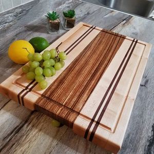 Eco-Friendly Wood & Resin Round Chopping <b>Board</b> Set with Handle Engraved Kitchen Sign 1.5cm Thick Dishwasher Safe for Home Decor - Product Image 2