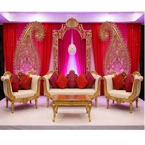 Stylish Wooden Carved Sofa Set Elegant and Beautiful for Asian Muslim Weddings Wedding Decorations Banquet Hall Australia - Product Image 1