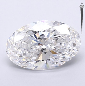 Diamante Cultivado en Laboratorio con Certificación IGI, Corte Oval Brillante de 3.82 CT, Color D, Claridad VVS1, Gemas Reales para Joyería - Product Image 1