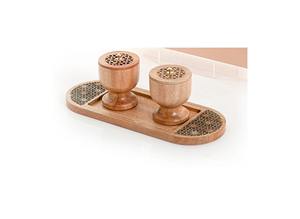 Juego de Quemadores de Incienso de Sándalo Hechos a Mano con Diseño de Corte Láser, Soporte Aromático de Doble Compartimento, Uso en Todas las Estaciones - Product Image 3