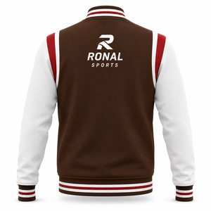 Custom Baseball Letterman Varsity <b>Jacket</b> for <b>Men</b> Wool Body Genuine Leather Sleeves College <b>Jacket</b> With Embroidered Logo 2026 - Product Image 2