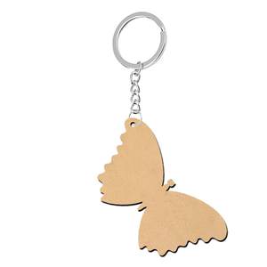 Porte-clés vierges en MDF naturel pour l'artisanat, la peinture, la résine, le découpage, la base de porte-clés Mandala - Product Image 6