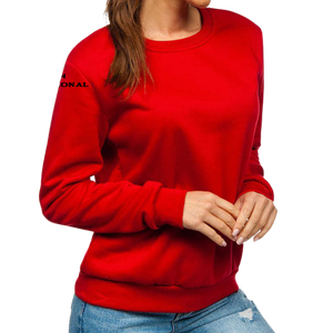เสื้อสเวตเชิ้ตคอกลมสีแดง ทรงปกติ ผ้าถักเนื้อฝ้าย สีพื้น ใส่ได้ทั้งชายและหญิง สไตล์ลำลอง สำหรับใส่ในฤดูใบไม้ร่วง - Product Image 3