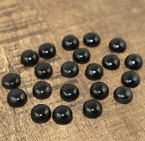 Pierre précieuse cabochon en onyx noir naturel, forme ronde, 10 mm, pierre en vrac pour la fabrication de bijoux, vente en gros - Product Image 5