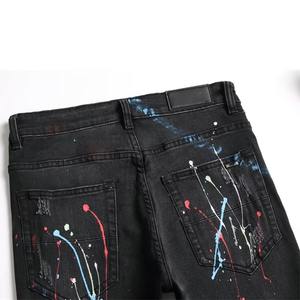 Nuevos Jeans Rectos de Mezclilla Elástica para Hombre, Desgastados, de Invierno, Alta Calidad, Servicio OEM, Precio Razonable - Product Image 1