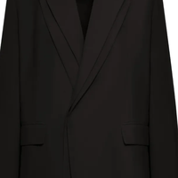 Blazer noir oversize pour femme, brodé, à bouton unique, 100 % coton, manteau long, couleur unie, mode, vente en gros, veste personnalisée, tenue