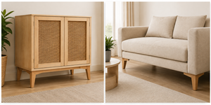 Patas de Muebles de Diseño Industrial Moderno de Madera de Caucho para Hotel, Sala de Estar y Exteriores - Color Personalizable, Resistentes y Multifuncionales - Product Image 4