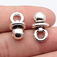 Breloque pour sucette bébé 21x12x12mm en alliage de zinc pour souvenirs d'annonce de naissance