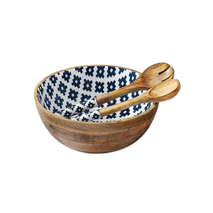 Cuencos Grandes para Ensalada Hechos a Medida, de Madera de Acacia Natural, Ecológicos, Estilo Americano, para el Hogar, la Cocina, la Mesa, la Escuela - Product Image 5