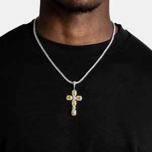 Chaîne Pendentif de Luxe Designer en Or Rose, Or Blanc, Argent, Diamant de Laboratoire, Plaqué Rhodium pour Hommes, Style Hip Hop, Bijoux de Créateur - Product Image 2