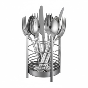 Porta Cubiertos de Malla Metálica de Acero Inoxidable Chapado en Oro de Alta Calidad, Organizador Redondo de Cocina para Uso Doméstico y en Restaurantes - Product Image 4