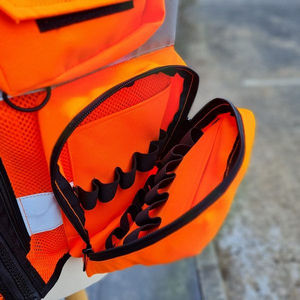Security Hi Vis <b>Safety</b> Vest Reflective 100% Polyester Unisex Black Guard Uniform for Medical Workwear and Tactical Use - Product Image 4