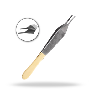 Pinza Quirúrgica Adson TC Delicada, Dentada, Tamaño Estándar, de Carburo de Tungsteno - Product Image 1