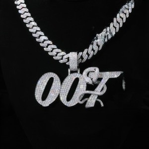 Pendentif Rapper Hip Hop en Argent 925 et Moissanite de Haute Qualité, Personnalisé, Style Iced, Tendance Mode, Certifié - Product Image 1