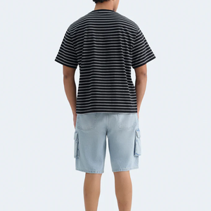 Camiseta Oversize de Corte Recto y Estructurada de 300GSM en Color Gris Crudo, Tendencia en Moda - Product Image 4
