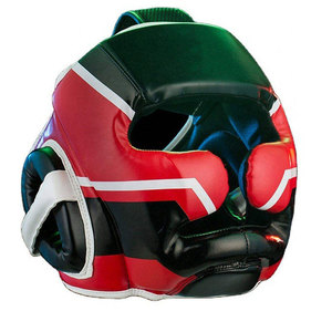 Protège-tête de boxe rouge en cuir PU, équipement de protection pour adultes, unisexe, utilisation universelle - Product Image 3
