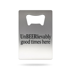 Décapsuleur plat portable en alliage de zinc classique, personnalisable avec logo imprimé ou gravé, pour cartes de crédit, en gros pour fournisseurs - Product Image 3